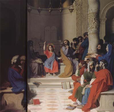 Jean Auguste Dominique Ingres Jesus among the Scribes (mk04) Norge oil painting art